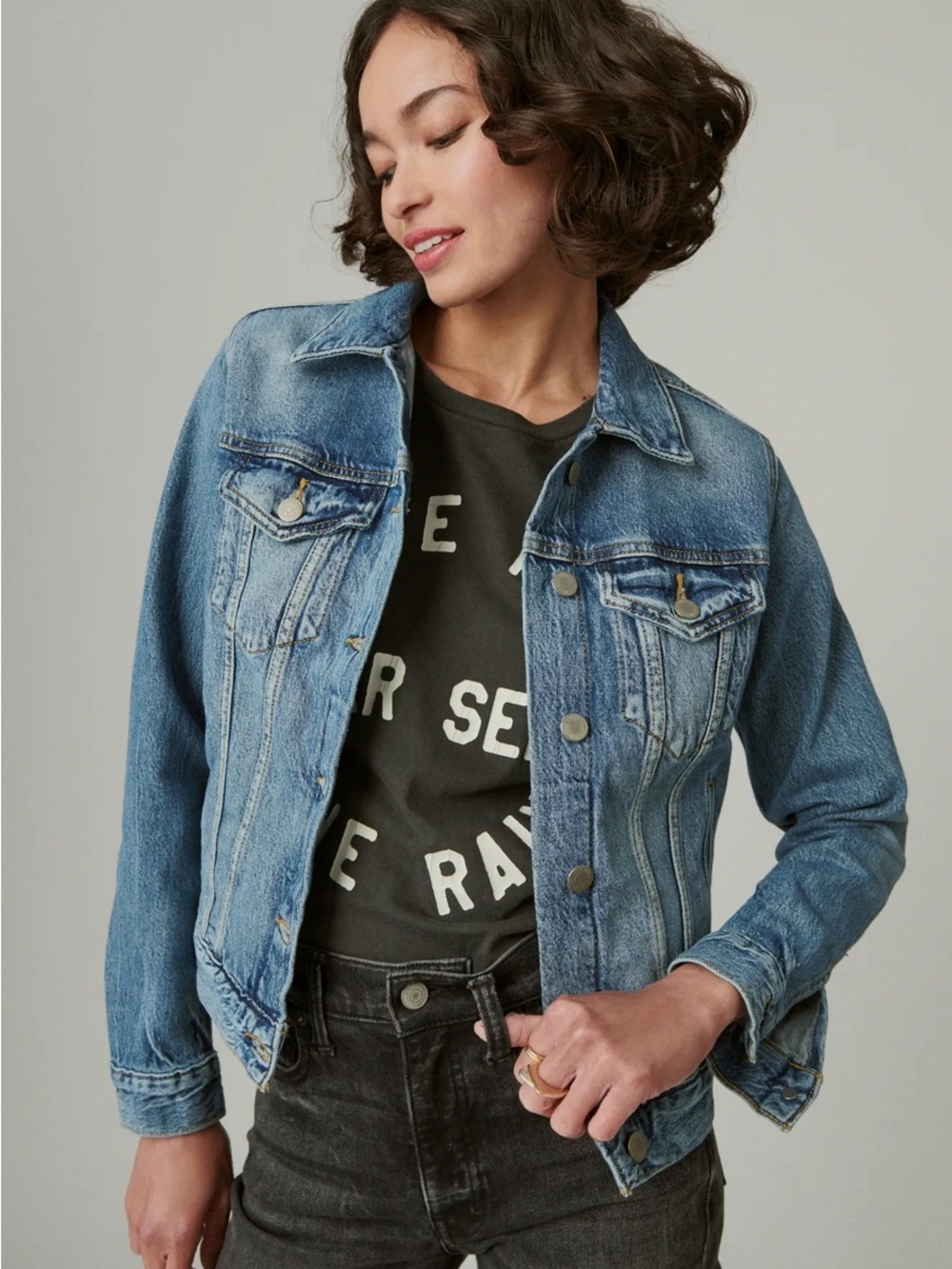 Lucky Brand Tomboy Trucker Women's Denim Jacket